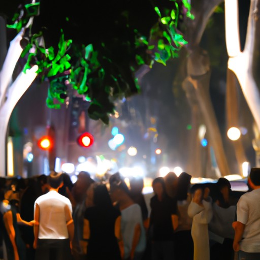 A bustling nightlife scene at the famous Rothschild Boulevard.